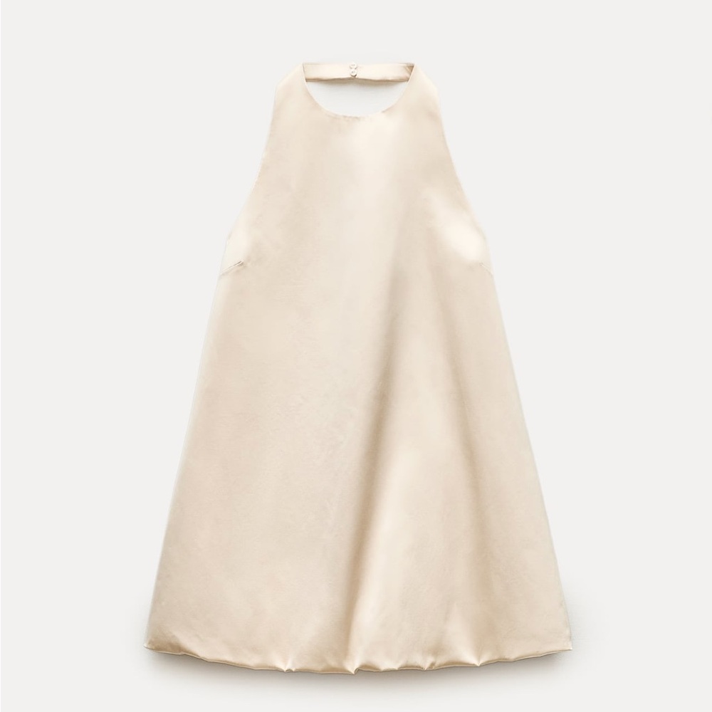 Zara halter balloon hem mini dress